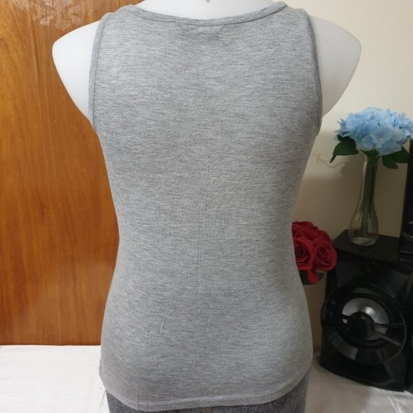 Now the weekend AU-14 Gray Sleeveless Singlet Top Tee Pre-owned - Picture 6 of 9